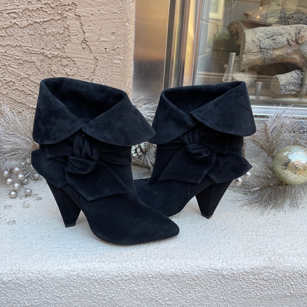 Jeffrey Campbell Suede bow Scarlett Ankle Booties